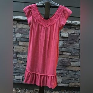 BCBGMaxAzria swim coverup, top, minidress.  Bright coral, size S